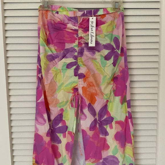 For Love And Lemons Pia Floral Midi Skirt Medium NWT - Picture 4 of 6